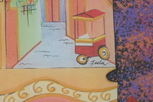 Load image into Gallery viewer, Puerto Rico Ceramic Tile Plaque by Leda – Colorful Street Scene on Wood – Free Shipping
