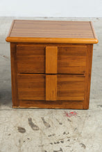 Load image into Gallery viewer, Lea Furniture Oak Two-Drawer Nightstands, Pair
