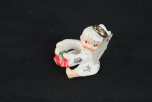 Load image into Gallery viewer, Leftons Japan Angel Figurine Ring Holder Cherry Accent Ceramic
