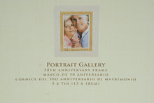 Load image into Gallery viewer, Lenox Portrait Gallery 50th Anniversary Photo Frame – 5x7 Porcelain Frame with Gold Accents, New in Box
