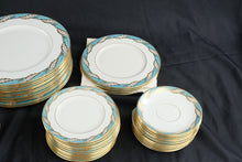 Load image into Gallery viewer, Vintage Lenox Belleville Sea Green 60 Piece China Dinnerware Set Service for 12 USA
