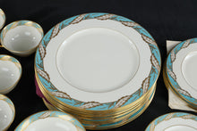 Load image into Gallery viewer, Vintage Lenox Belleville Sea Green 60 Piece China Dinnerware Set Service for 12 USA
