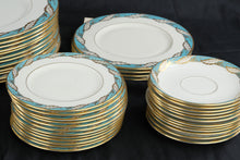 Load image into Gallery viewer, Vintage Lenox Belleville Sea Green 60 Piece China Dinnerware Set Service for 12 USA
