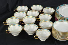 Load image into Gallery viewer, Vintage Lenox Belleville Sea Green 60 Piece China Dinnerware Set Service for 12 USA
