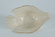 Load image into Gallery viewer, Lenox Dove Collection Porcelain Dish – 8" Ivory Sculpted Dove Bowl w/ 24K Gold Trim, Made in USA
