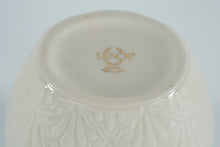 Load image into Gallery viewer, Lenox “Jacquard” Ivory Porcelain Vase – 7" Tall, Gold-Trimmed Scalloped Rim, Made in USA
