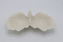 Load image into Gallery viewer, Lenox Monticello Collection Ivory Porcelain Double Leaf Handled Nut / Candy Dish – Made in USA
