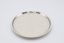 Load image into Gallery viewer, Lenox Ivory Porcelain Scrollwork Plate Silver Platinum Trim 6 Inch USA
