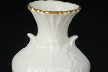 Load image into Gallery viewer, Lenox Ivory Porcelain Bud Vase Gold Trim Embossed Acanthus Leaf USA 4 5 Inch
