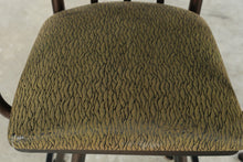 Load image into Gallery viewer, Set of Three Metal Swivel Bar Stools with Arms and Upholstered Seats

