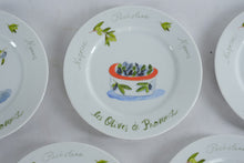 Load image into Gallery viewer, Revol Les Olives de Provence Appetizer Plates Set of 5 Crate and Barrel 7.5 Inch
