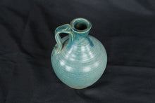 Load image into Gallery viewer, Lick Creek Pottery Hand Thrown Stoneware Jug Vase Turquoise Glaze 2000 Signed
