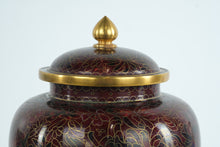 Load image into Gallery viewer, Cloisonné Enamel Ginger Jar with Floral Motif and Gilt Mounts
