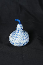 Load image into Gallery viewer, Blue White Porcelain Gourd Shaped Covered Trinket Box Ginger Jar 4.75 Inch
