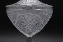 Load image into Gallery viewer, Bryce Brothers Regal Paneled Forget Me Not EAPG Covered Compote 1883
