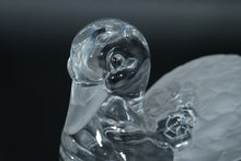 Load image into Gallery viewer, Crystal Duck Candy Dish with Frosted Lid – Crystal Clear Industries W. Germany
