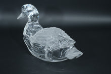 Load image into Gallery viewer, Crystal Duck Candy Dish with Frosted Lid – Crystal Clear Industries W. Germany
