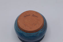 Load image into Gallery viewer, Linda Arms Studio Pottery Lidded Jar Blue Glaze Sugar Bowl
