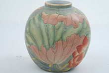 Load image into Gallery viewer, Vintage Macau Hand Painted Porcelain Ginger Jar Pink Lotus Floral 9 Inch
