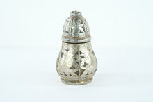 Load image into Gallery viewer, Wooden Lidded Container with Embossed Silver Overlay
