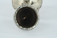 Load image into Gallery viewer, Wooden Lidded Container with Embossed Silver Overlay
