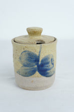 Load image into Gallery viewer, Stoneware Lidded Sugar Jar with Blue Floral Motif
