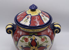 Load image into Gallery viewer, Pier 1 Vallarta Hand Painted Lidded Canister 11.5 Inch

