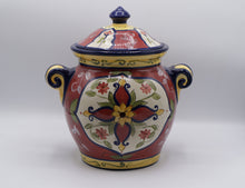 Load image into Gallery viewer, Pier 1 Vallarta Hand Painted Lidded Canister 11.5 Inch
