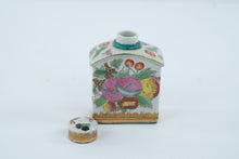Load image into Gallery viewer, Chinese Famille Rose Porcelain Tea Caddy with Hand-Painted Fruit

