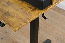 Load image into Gallery viewer, L Shaped Electric Standing Desk with Wood Top and Adjustable Height Base

