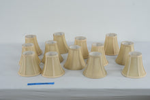 Load image into Gallery viewer, Small Cream Bell Lamp Shade Pleated Fabric Clip On 5 Inch
