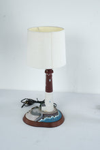 Load image into Gallery viewer, Lighthouse Coastal Table Lamp Nautical Beacon Scene with Fabric Shade
