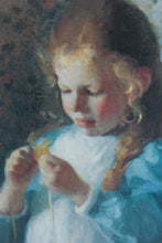 Load image into Gallery viewer, &quot;Young Girl with Yarn&quot; by Charles Hopkinson
