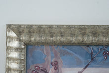 Load image into Gallery viewer, Live Laugh Love Bird Framed Wall Art Blue Pink Silver Distressed Decor
