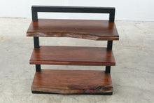 Load image into Gallery viewer, Jofran Nature's Edge Solid Acacia Live Edge 3-Shelf Bookcase with Iron Frame

