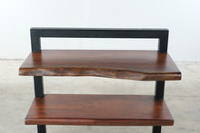 Load image into Gallery viewer, Jofran Nature's Edge Solid Acacia Live Edge 3-Shelf Bookcase with Iron Frame
