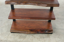 Load image into Gallery viewer, Jofran Nature's Edge Solid Acacia Live Edge 3-Shelf Bookcase with Iron Frame
