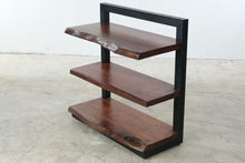 Load image into Gallery viewer, Jofran Nature's Edge Solid Acacia Live Edge 3-Shelf Bookcase with Iron Frame
