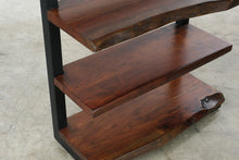 Load image into Gallery viewer, Jofran Nature's Edge Solid Acacia Live Edge 3-Shelf Bookcase with Iron Frame
