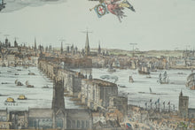 Load image into Gallery viewer, Vintage London Thames Panorama Framed Wall Art Set After Wenceslaus Hollar
