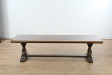 Load image into Gallery viewer, Traditional Trestle Base Coffee Table Wood Inlay Top
