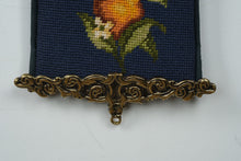 Load image into Gallery viewer, Vintage Needlepoint Bell Pull Wall Hanging – Fruit &amp; Floral Motif – 56&quot; x 7&quot;

