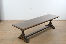 Load image into Gallery viewer, Traditional Trestle Base Coffee Table Wood Inlay Top
