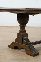 Load image into Gallery viewer, Traditional Trestle Base Coffee Table Wood Inlay Top
