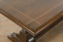 Load image into Gallery viewer, Traditional Trestle Base Coffee Table Wood Inlay Top

