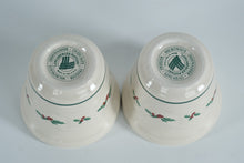 Load image into Gallery viewer, Longaberger Pottery Holly Votive Candle Holders – Set of 2
