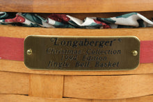 Load image into Gallery viewer, Longaberger Christmas Collection 1994 Jingle Bell Basket with Lid Handwoven USA

