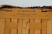 Load image into Gallery viewer, Longaberger 1997 Shades of Autumn Bountiful Harvest Basket With Wood Lid and Fabric Liner
