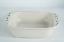 Load image into Gallery viewer, Longaberger Woven Traditions Heritage Green 8” Square Baking Dish – Handcrafted USA Pottery
