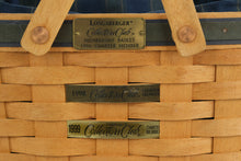 Load image into Gallery viewer, Longaberger Collectors Club Charter Member Basket with Padded Handle 1996 1998 1999
